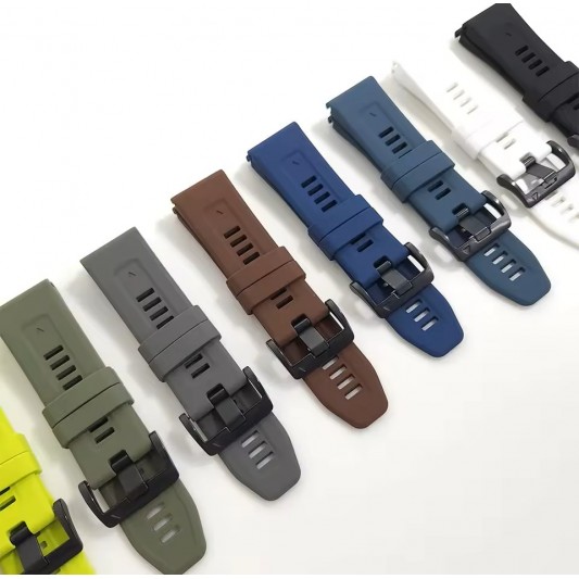 Силиконовый ремешок для часов Garmin Fenix, Enduro, Tactix - QuickFit 26 мм, Brown - изображение 4