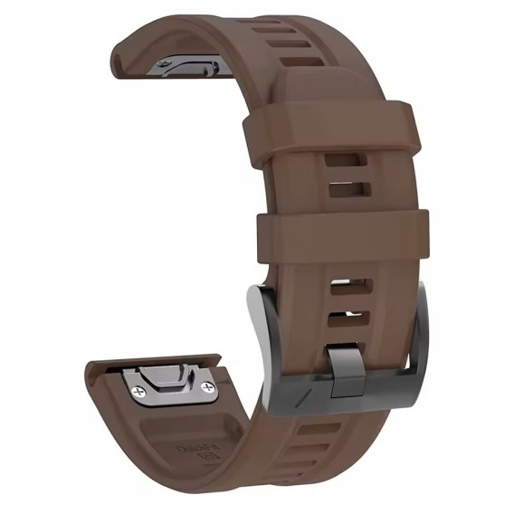Силиконовый ремешок для часов Garmin Fenix, Enduro, Tactix - QuickFit 26 мм, Brown