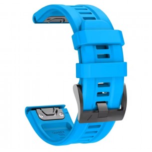 Силиконовый ремешок для часов Garmin Fenix, Enduro, Tactix - QuickFit 26 мм, голубой