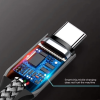 Кабель Type-C to Type-C 60W PD (2 метри) Нейлонове обплетення Сірий