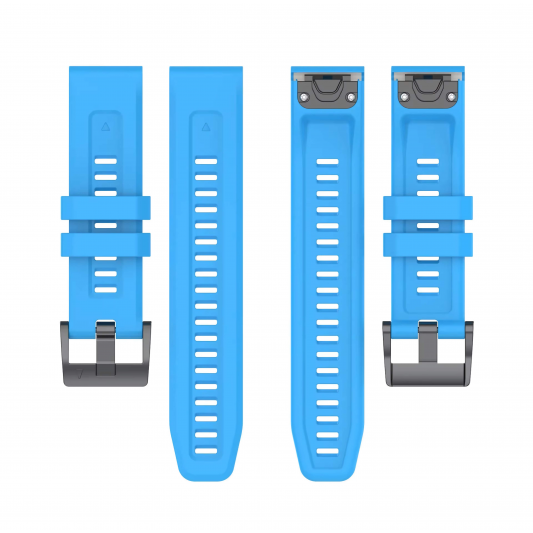 Ремінець Garmin QuickFit 20 мм (силіконовий) для Fenix 8 (43mm) / 7S / 6S / 5S, Blue - зображення 2 