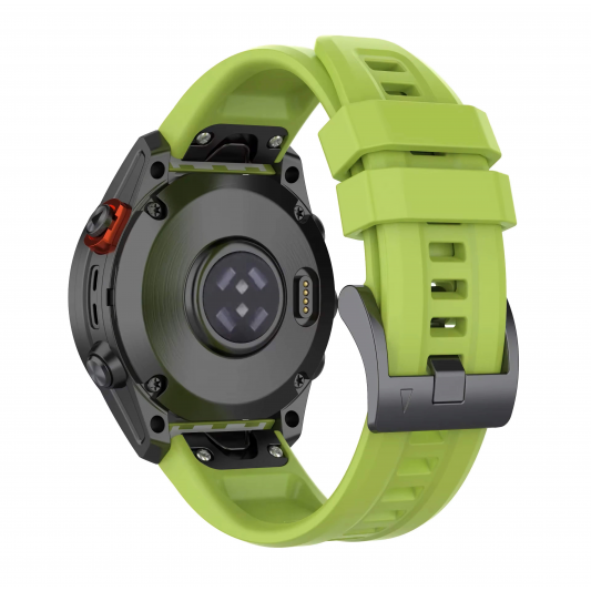 Ремінець Garmin QuickFit 20 мм (силіконовий) для Fenix 8 (43mm) / 7S / 6S / 5S, Green - зображення 1 