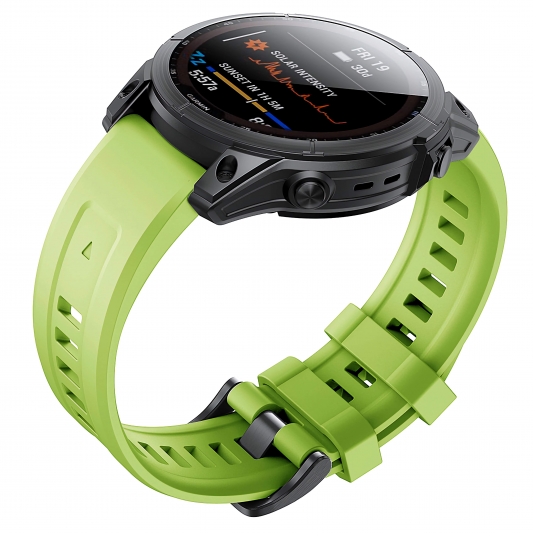 Ремінець Garmin QuickFit 20 мм (силіконовий) для Fenix 8 (43mm) / 7S / 6S / 5S, Green - зображення 3 
