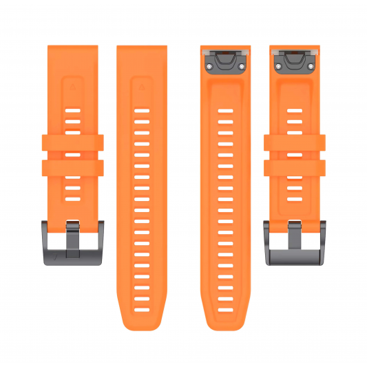 Ремінець Garmin QuickFit 20 мм (силіконовий) для Fenix 8 (43mm) / 7S / 6S / 5S, Official orange - зображення 2 