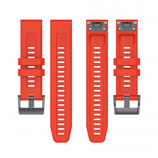 Ремінець Garmin QuickFit 20 мм (силіконовий) для Fenix 8 (43mm) / 7S / 6S / 5S, Red - зображення 2 