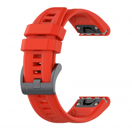 Ремінець Garmin QuickFit 20 мм (силіконовий) для Fenix 8 (43mm) / 7S / 6S / 5S, Red - зображення 1 
