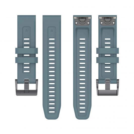 Ремінець Garmin QuickFit 20 мм (силіконовий) для Fenix 8 (43mm) / 7S / 6S / 5S, Rock blue - зображення 1 