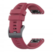 Ремінець Garmin QuickFit 20 мм (силіконовий) для Fenix 8 (43mm) / 7S / 6S / 5S, Wine red