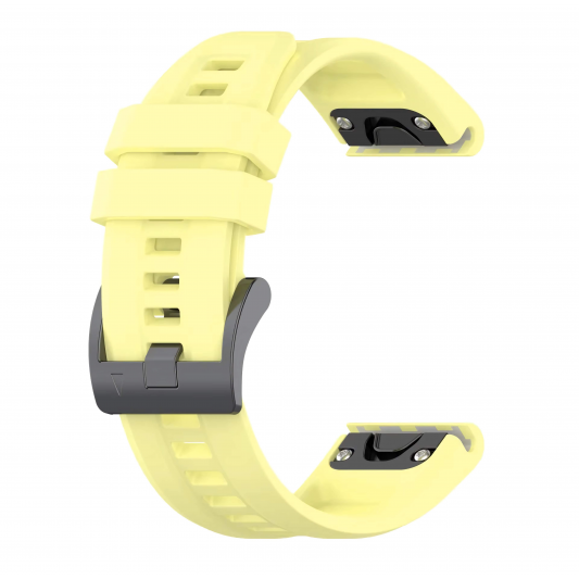 Ремінець Garmin QuickFit 20 мм (силіконовий) для Fenix 8 (43mm) / 7S / 6S / 5S, Yellow - зображення 1 