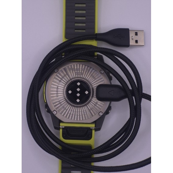 Кабель зарядки для годинника Garmin Fenix Epix Forerunner Venu USB нейлоновий кутовий 1м