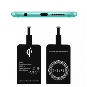 Універсальний ресивер (приймач) для безпровідної зарядки Type C Чорний