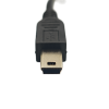 Кабель живлення Mini-USB to USB подовжений конектор 10mm 1m чорний