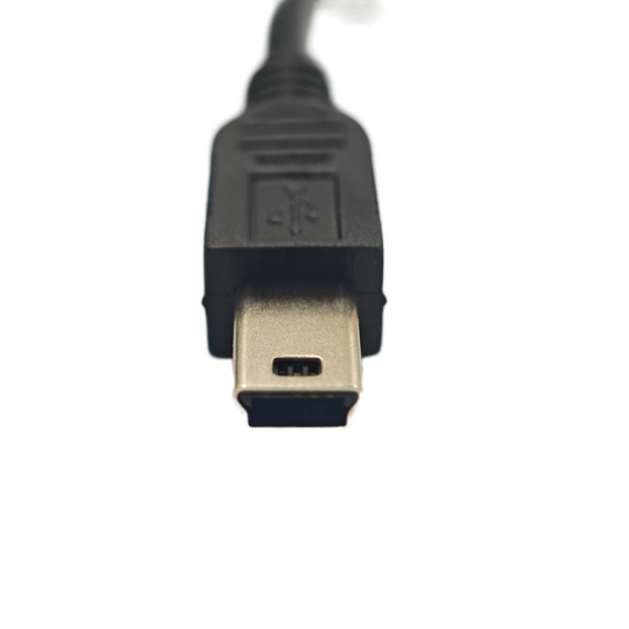 Кабель живлення Mini-USB to USB подовжений конектор 10mm 1m чорний Кабель живлення Mini-USB to USB подовжений конектор 10mm 1m чорний