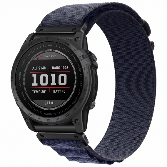 Змінний ремінець QuickFit 22 мм Garmin Fenix, Forerunner нейлон Navy Blue