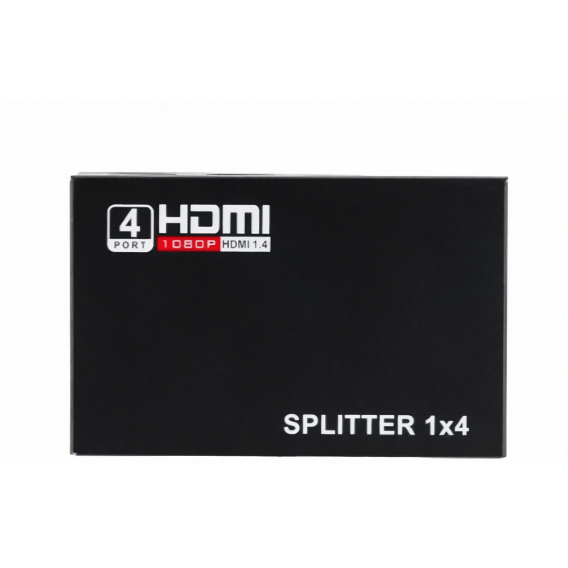 Розгалужувач HDMI на 4 порти спліттер активний чорний
