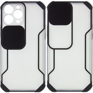Черный матовый чехол для iPhone 13 Pro из термопластичного полиуретана. Модель Camshield Matte Ease TPU с защитной шторкой для камеры.