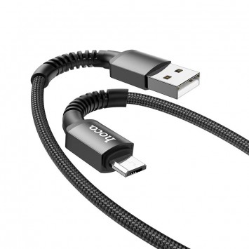 Дата кабель Hoco X71 "Especial" MicroUSB (1m), Black - MicroUSB кабелі - зображення 1 