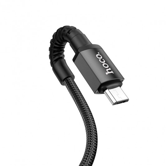 Дата кабель Hoco X71 "Especial" MicroUSB (1m), Black - зображення 3 