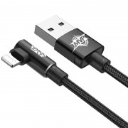 Кабель для Айфона Baseus MVP Elbow L-образное подключение USB to Lightning 1.5A (2m) (CALMVP-A), Черный