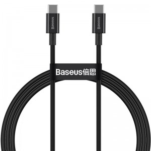 Кабель заряджання USB Baseus Superior Series Fast Charging Type-C to Type-C PD 100W (1m) (CATYS-B) (Чорний)