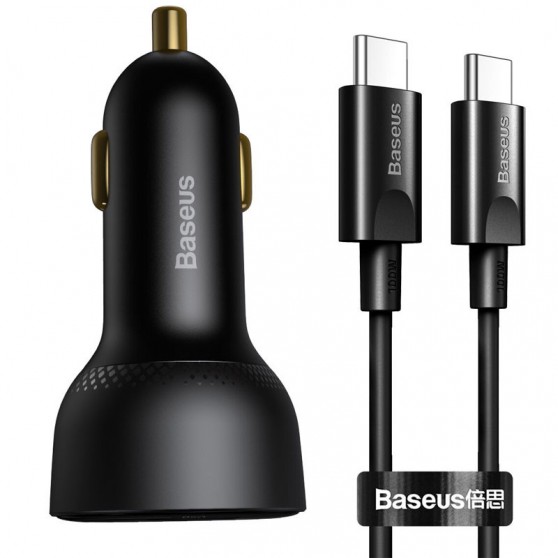 Зарядное устройство Baseus Superme Digital Display PPS QC + Type-C to Type-C 100W (1m) (TZCCZX), Черный