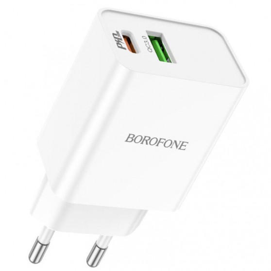 Зарядний пристрій Borofone BA69A PD20W+QC3.0, White