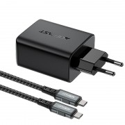 Зарядное устройство Acefast A17 65W GaN multi-function HUB + кабель Type-C to Type-C, Black