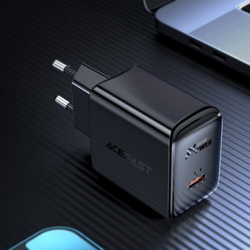 Зарядний пристрій Acefast A21 30W GaN single USB-C, Black - Мережеві ЗП (220 В) - зображення 1 