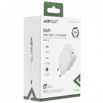 Зарядний пристрій Acefast A21 30W GaN single USB-C, White - Мережеві ЗП (220 В) - зображення 3 