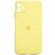 Чехол Silicone Case Square Full Camera Protective (AA) для Apple iPhone 11 (6.1"), Желтый / Yellow