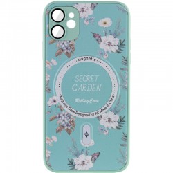 TPU+PC чохол Secret Garden with MagSafe для Apple iPhone 11 (6.1"), Mint