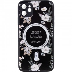 TPU+PC чехол Secret Garden with MagSafe для Apple iPhone 11 (6.1"), Black