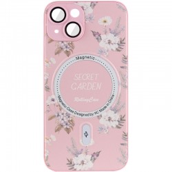 TPU+PC чехол Secret Garden with MagSafe для Apple iPhone 13 (6.1"), Pink