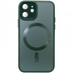 Чохол TPU+Glass Sapphire Midnight with MagSafe для Apple iPhone 11 (6.1"), Зелений / Forest green