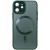 Чохол TPU+Glass Sapphire Midnight with MagSafe для Apple iPhone 12 (6.1"), Зелений / Forest green