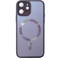 Чехол TPU+Glass Sapphire Midnight with MagSafe для Apple iPhone 12 (6.1"), Фиолетовый / Deep Purple