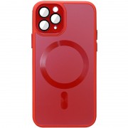 Чехол TPU+Glass Sapphire Midnight with MagSafe для Apple iPhone 12 Pro Max (6.7"), Красный / Red