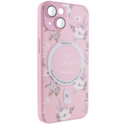TPU+PC чехол Secret Garden with MagSafe для Apple iPhone 13 (6.1"), Pink