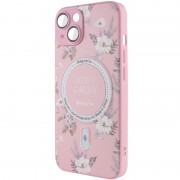 TPU+PC чохол Secret Garden with MagSafe для Apple iPhone 13 (6.1"), Pink