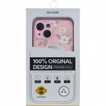 TPU+PC чехол Secret Garden with MagSafe для Apple iPhone 13 (6.1"), Pink - Чехлы для iPhone 13 - изображение 4