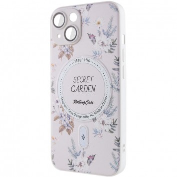 TPU+PC чехол Secret Garden with MagSafe для Apple iPhone 13 (6.1"), White - Чехлы для iPhone 13 - изображение 2
