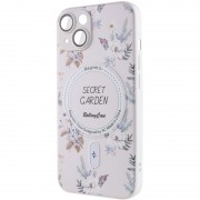 TPU+PC чехол Secret Garden with MagSafe для Apple iPhone 14 (6.1"), White