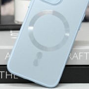 Чохол TPU+Glass Sapphire Midnight with MagSafe для Apple iPhone 12 (6.1"), Синій / Blue