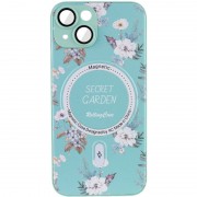 TPU+PC чехол Secret Garden with MagSafe для Apple iPhone 15 (6.1"), Mint