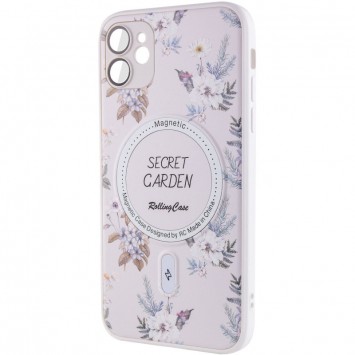 TPU+PC чохол Secret Garden with MagSafe для Apple iPhone 12 (6.1"), White - Чохли для iPhone 12 - зображення 2 
