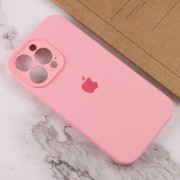 Чохол Silicone Case Full Camera Protective (AA) для Apple iPhone 15 Pro (6.1"), Рожевий / Light pink