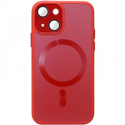 Чехол TPU+Glass Sapphire Midnight with MagSafe для Apple iPhone 15 (6.1"), Красный / Red