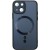 Чехол TPU+Glass Sapphire Midnight with MagSafe для Apple iPhone 15 (6.1"), Черный / Black