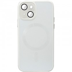 Чохол TPU+Glass Sapphire Midnight with MagSafe для Apple iPhone 15 Plus (6.7"), Білий / White