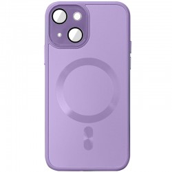 Чехол TPU+Glass Sapphire Midnight with MagSafe для Apple iPhone 15 Plus (6.7"), Сиреневый / Lilac